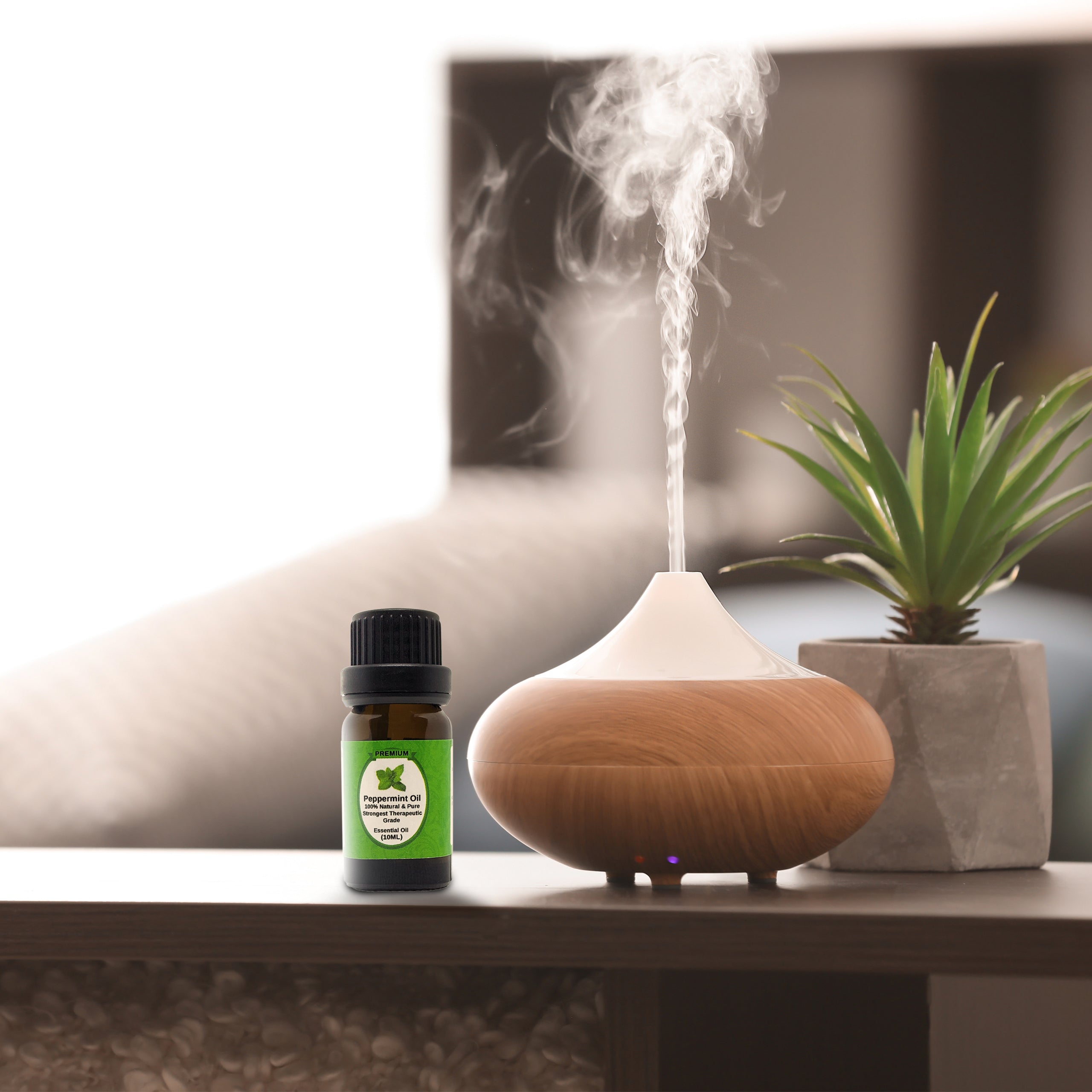 Peppermint Essential Oil | 10ml | Aromatherapy | Natural 100% Pure | Good for Hair Growth, Headaches, Skin Care & Relaxation | Use in a Diffuser | Fresh Scent | Massage (Peppermint Oil 10ml)