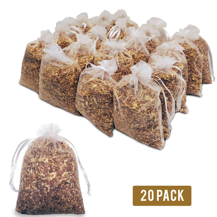 20 XL Cedar Sachet Bags, Natures Natural Deodorizer, 20 XL Bags of Western Red Cedar Chips in Each Resealable Package (20 XL Cedar Sachets)