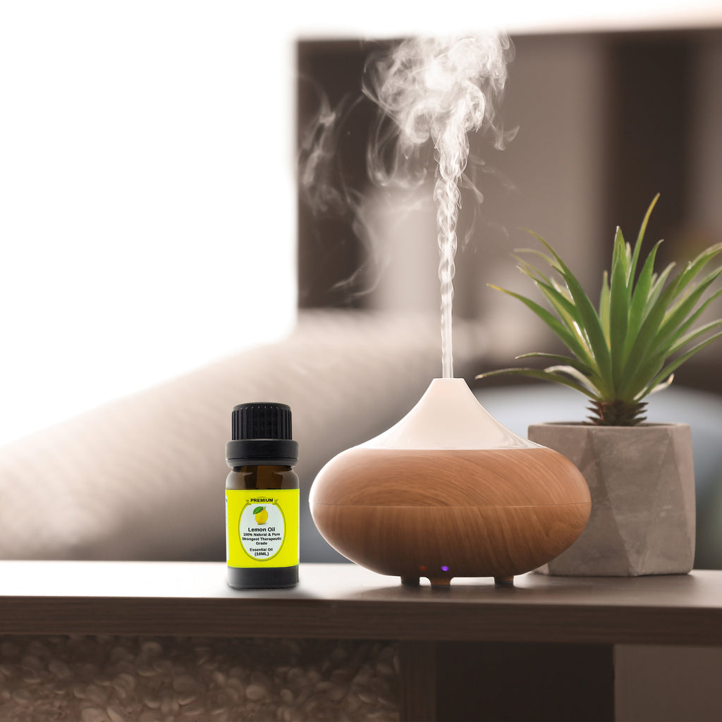 Lemon Essential Oil | 10ml | Aromatherapy | Natural 100% Pure Lemon OIl | Use in Laundry | Teeth Whitener | Mood Enhancer | Degreaser | Good for Essential Oil Diffuser | Oral Health (Lemon Oil 10ml)