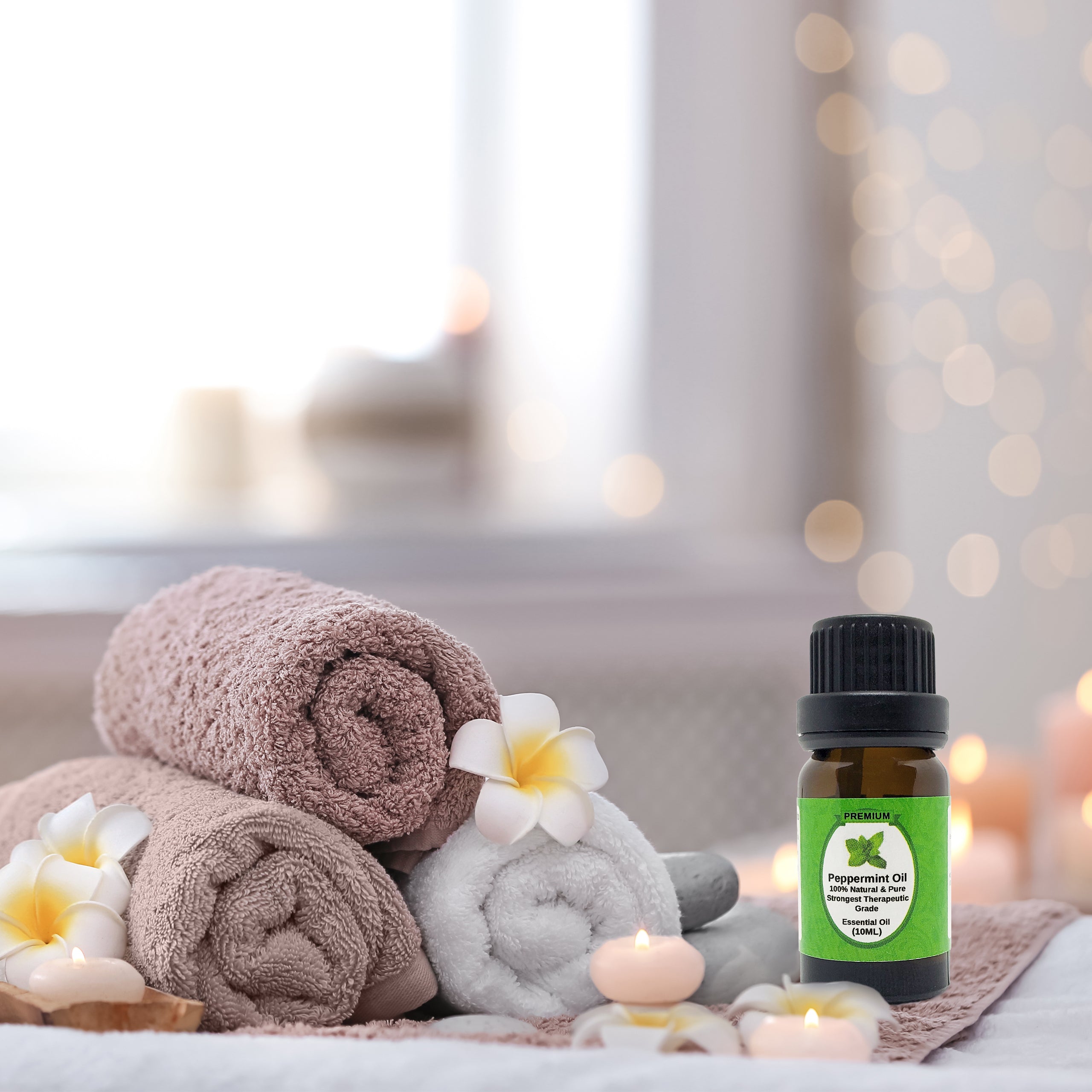 Peppermint Essential Oil | 10ml | Aromatherapy | Natural 100% Pure | Good for Hair Growth, Headaches, Skin Care & Relaxation | Use in a Diffuser | Fresh Scent | Massage (Peppermint Oil 10ml)