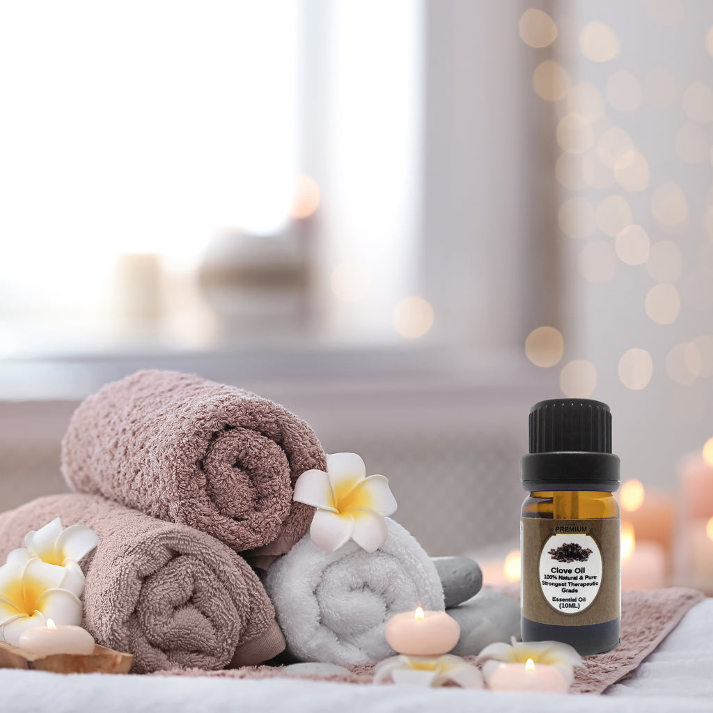 Clove Essential Oil | 10ml | Use with Diffuser | Aromatherapy | 100% Pure, Natural, Premium Grade | Massage | Relaxation | Remedy for Acne, Pain Relief, Toothache, Gum Disease