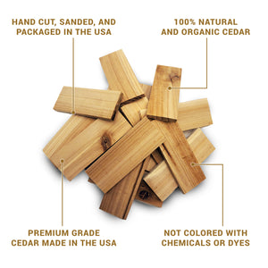 Wood Smith USA 18 Pack Cedar Blocks for Clothes Storage, Cedar Blocks, Moth Protection, Moth Closet Protection, Cedar Panels