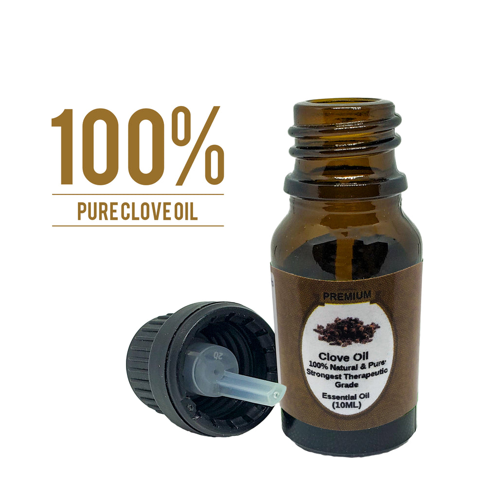 Clove Essential Oil | 10ml | Use with Diffuser | Aromatherapy | 100% Pure, Natural, Premium Grade | Massage | Relaxation | Remedy for Acne, Pain Relief, Toothache, Gum Disease