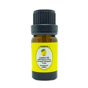 Lemon Essential Oil | 10ml | Aromatherapy | Natural 100% Pure Lemon OIl | Use in Laundry | Teeth Whitener | Mood Enhancer | Degreaser | Good for Essential Oil Diffuser | Oral Health (Lemon Oil 10ml)