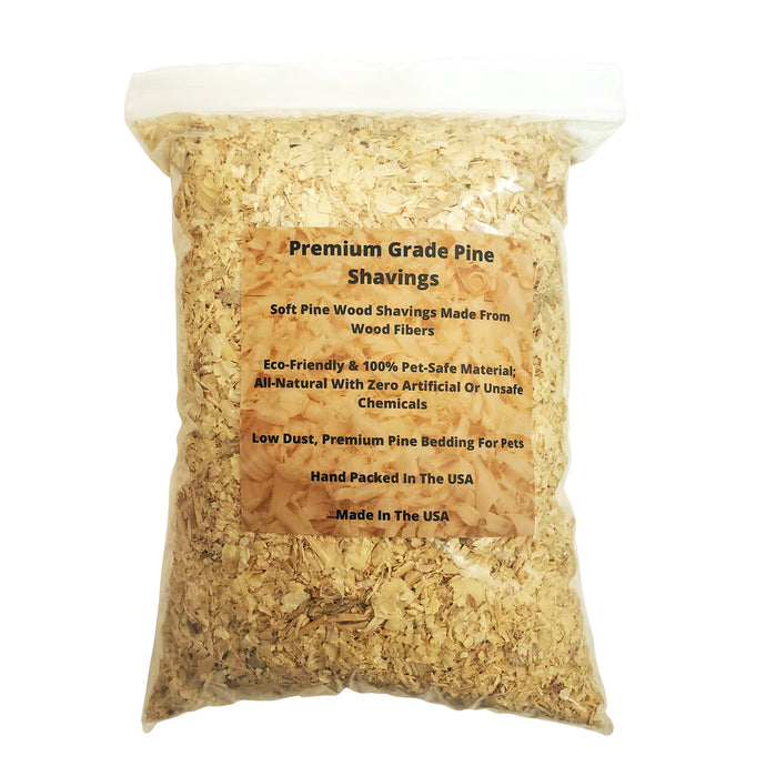 Premium Pine Bedding - 4 Quart | Soft, Dust Free Shavings | ALL Natural | Animal Bedding | Chicken Coops | Small Animals | Controls Odor